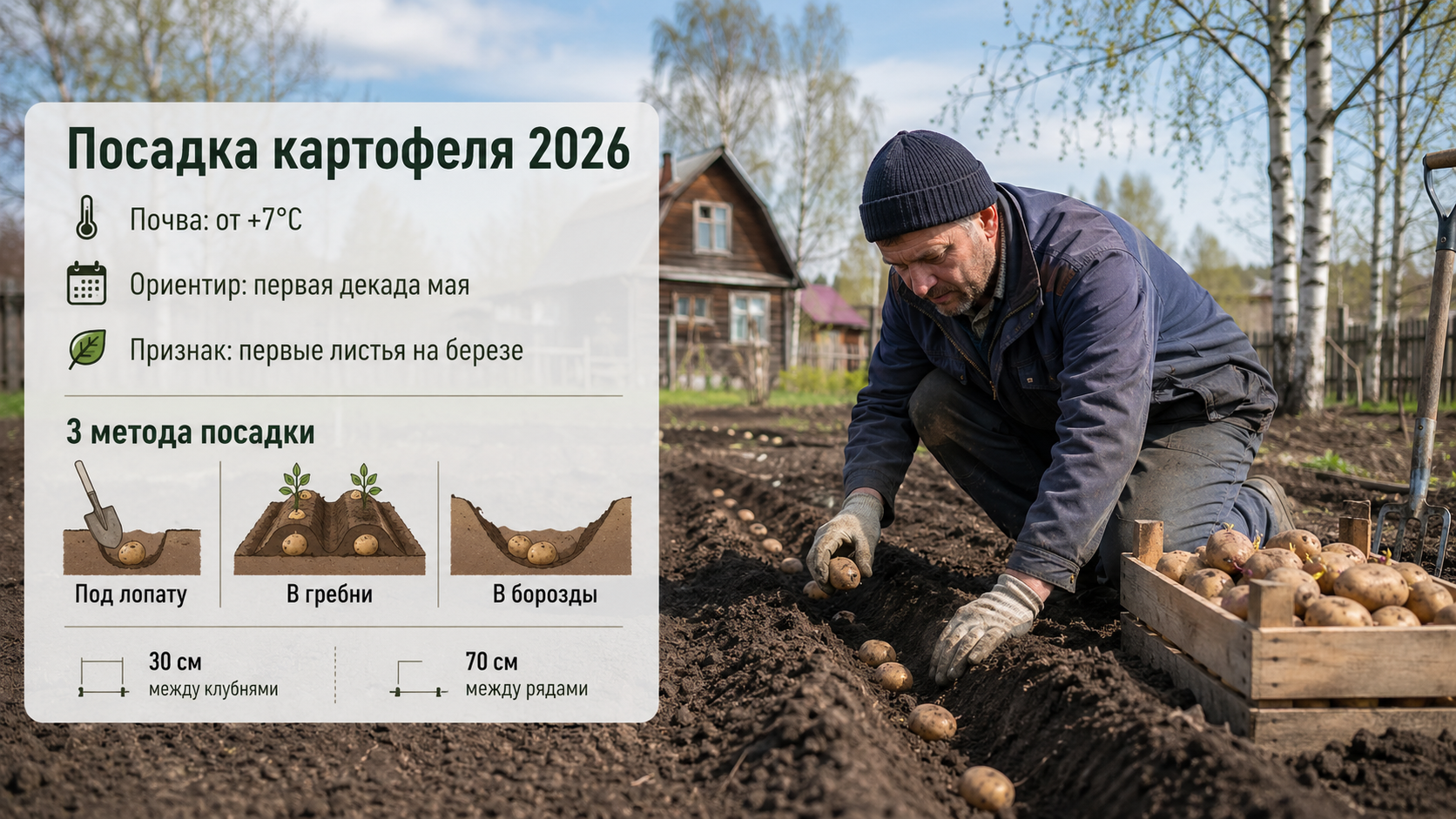 Сроки и эффективные методы посадки картофеля в 2026 году: рекомендации для дачников
