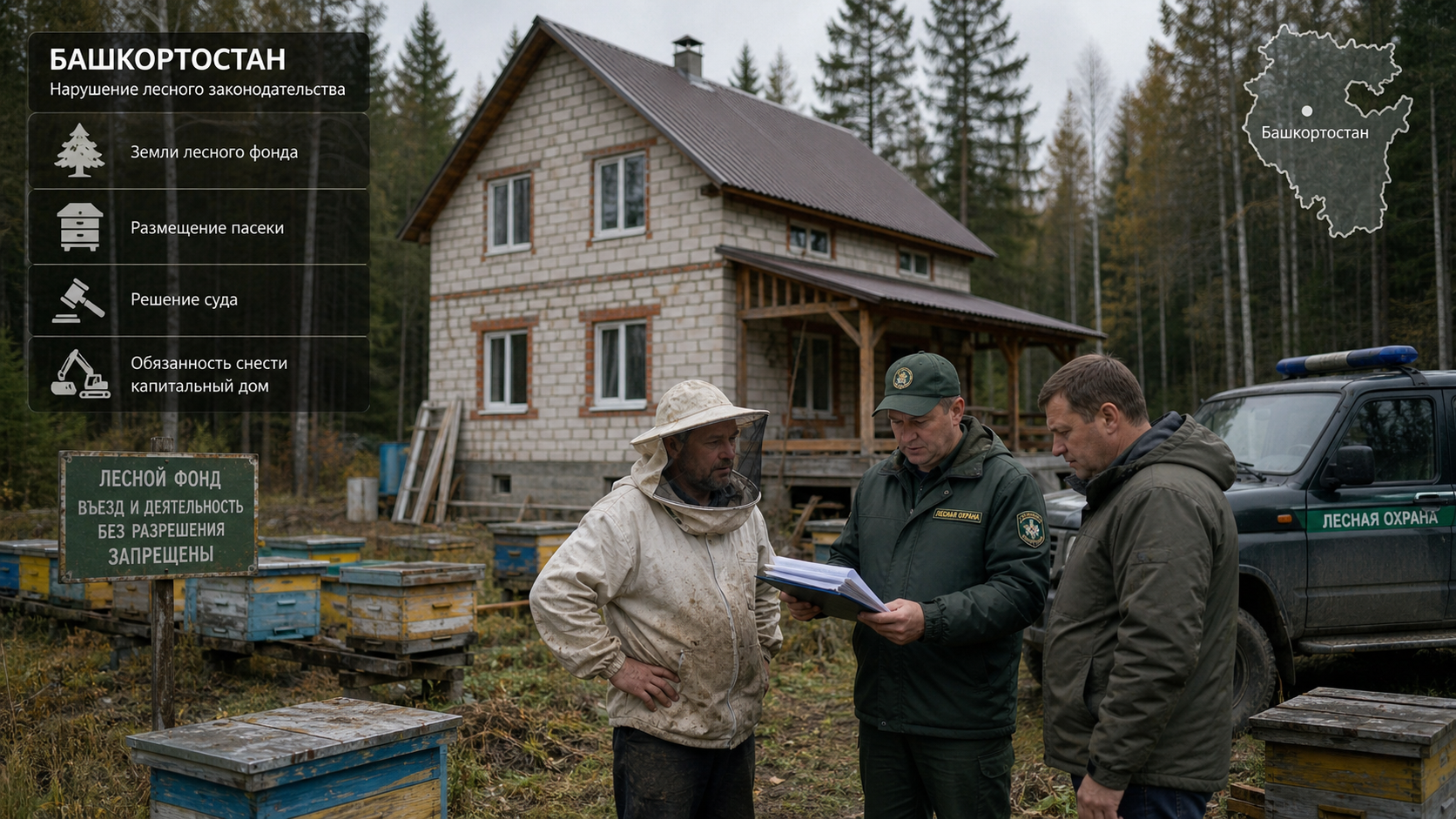 В Башкирии пчеловода обязали снести капитальный дом, незаконно построенный на территории лесфонда